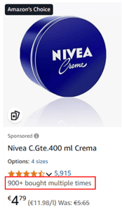 bought last month nivea example