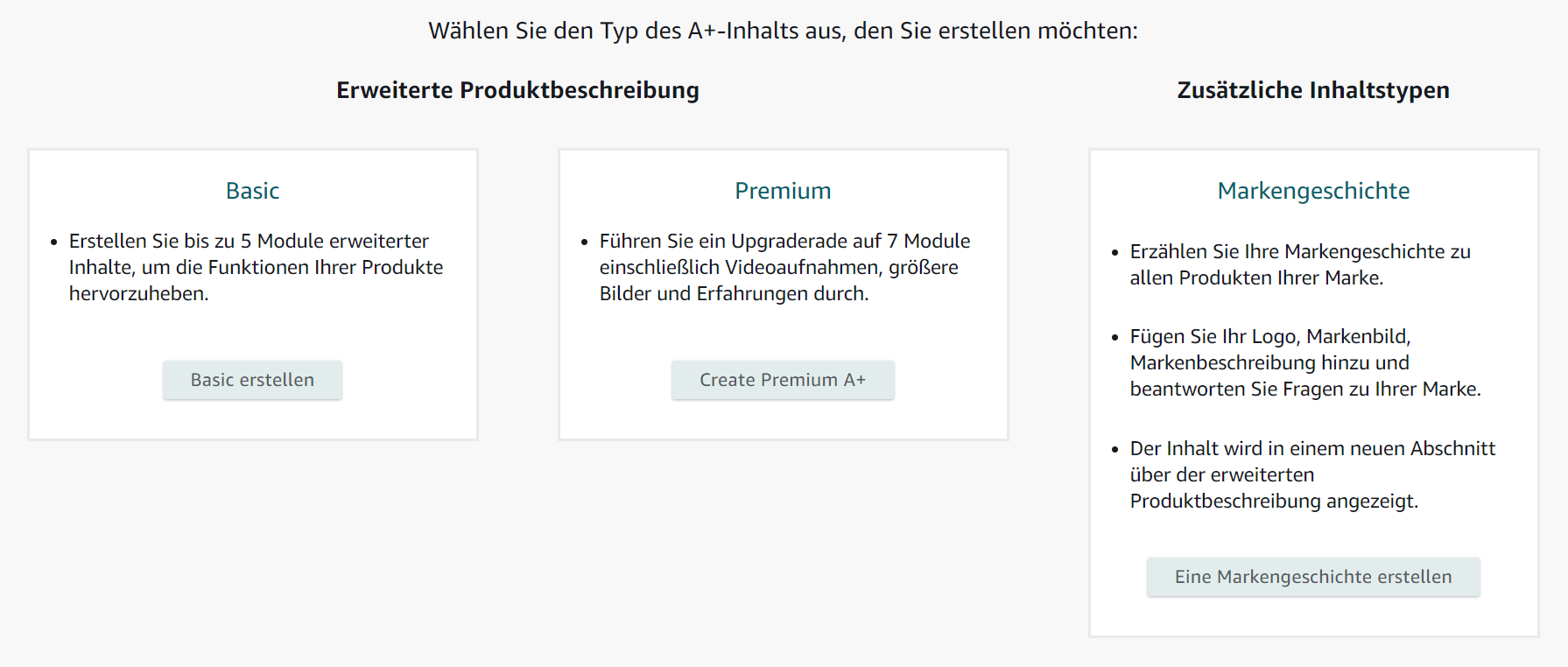 wie erstelle ich a+ content 3
